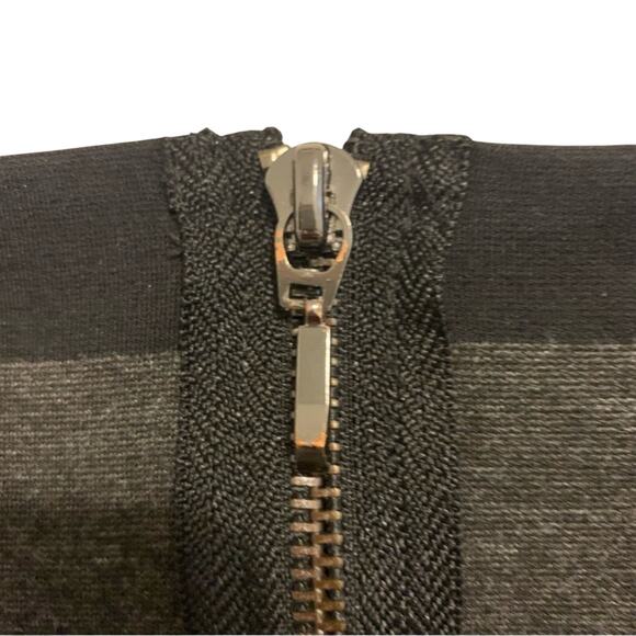 Anthropologie Maeve Black Charcoal Wide Stripe Fitted Short Sleeve Mini Dress - Picture 7 of 12